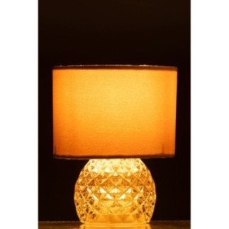 Lampe de table en verre dorée 17,2x23x17,2 cm