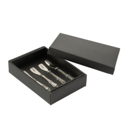 Coltelli da spalmare in ottone argentato 15x2x0,5 cm