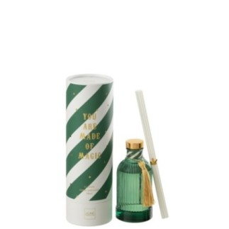 Difusor de cañas de cristal blanco, 24,5 cm