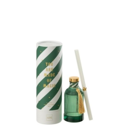 Diffusore a canne in vetro bianco, 24,5 cm