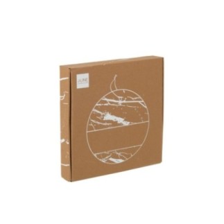 Tagliere per formaggi in marmo beige 26,5x26,5x1,5 cm