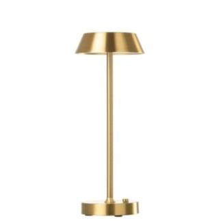 Candeeiro de mesa em metal dourado, 12 x 12 x 31,5 cm