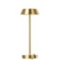 Candeeiro de mesa em metal dourado, 12 x 12 x 31,5 cm Candeeiro de mesa em metal dourado, 12 x 12 x 31,5 cm