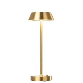 Candeeiro de mesa em metal dourado, 12 x 12 x 31,5 cm