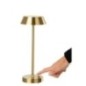 Lampe de table en métal doré 12x12x31,5 cm Lampe de table en métal doré 12x12x31,5 cm