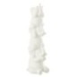 Pirámide con forma de elefante de poliresina blanca, 10,2 x 9,5 x 31,7 cm