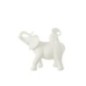 Elefante de poliresina blanca, 26,5 x 11 x 23,5 cm Elefante de poliresina blanca, 26,5 x 11 x 23,5 cm