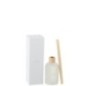 Difusor com palhetas em vidro branco, 7,5 x 7,5 x 27,5 cm Difusor com palhetas em vidro branco, 7,5 x 7,5 x 27,5 cm