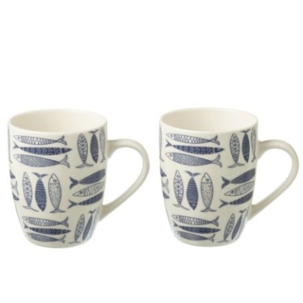 Tazas de cerámica azul oscuro, 8,2 x 5,4 x 10,4 cm