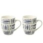 Tazze in ceramica blu scuro 8,2x5,4x10,4 cm Tazze in ceramica blu scuro 8,2x5,4x10,4 cm