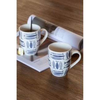 Tazze in ceramica blu scuro 8,2x5,4x10,4 cm