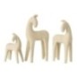 Chevaux en résine beige 17,5x10,5x31 cm Chevaux en résine beige 17,5x10,5x31 cm