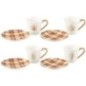 Tasses à thé en céramique brun 13,8x13,8x7,5 cm Tasses à thé en céramique brun 13,8x13,8x7,5 cm