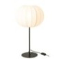 Lampe de table en métal et textile blanche 30x53,5x30 cm