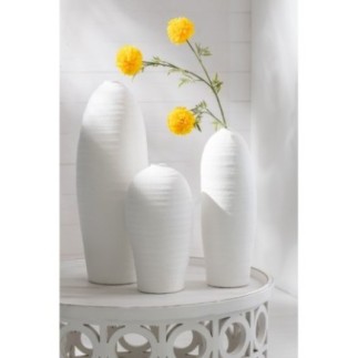 Vase en argile blanche 20x36,5x20 cm