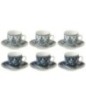 Chávenas de café em cerâmica azul escuro, 5,1 x 3 x 5,5 cm Chávenas de café em cerâmica azul escuro, 5,1 x 3 x 5,5 cm