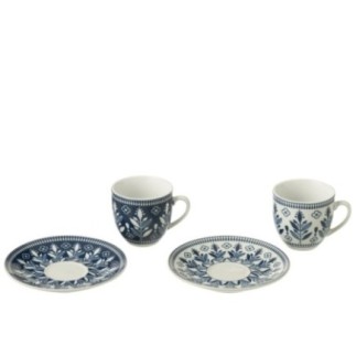 Chávenas de café em cerâmica azul escuro, 5,1 x 3 x 5,5 cm
