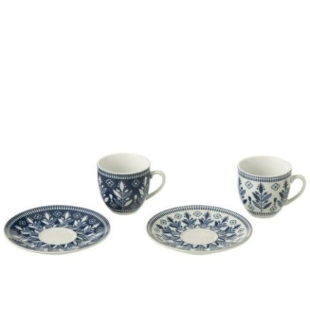 Tasses à café en céramique bleu foncé 5,1x3x5,5 cm