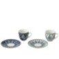 Tazas de café de cerámica azul oscuro, 5,1 x 3 x 5,5 cm
