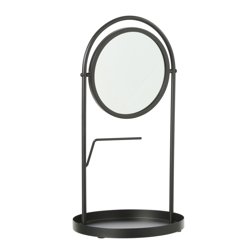 Miroir de table en fer noir 23x43x23 cm Miroir de table en fer noir 23x43x23 cm