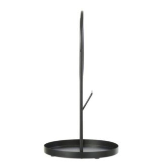 Espelho de mesa em ferro preto, 23 x 43 x 23 cm