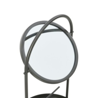 Miroir de table en fer noir 23x43x23 cm