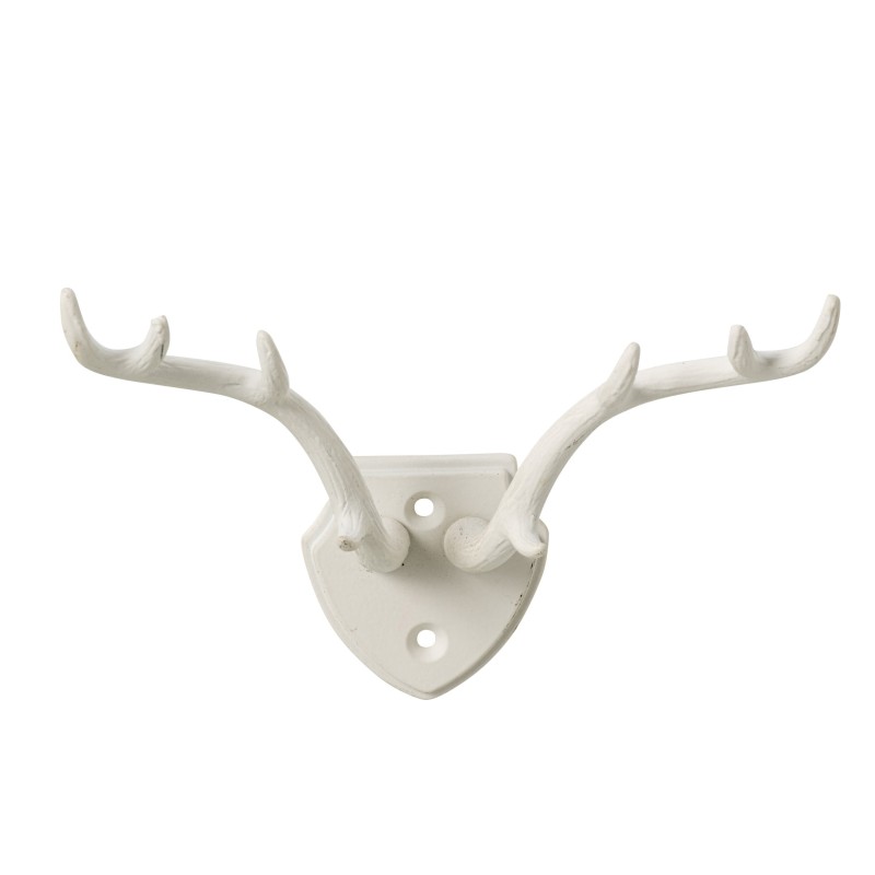 Appendiabiti in peltro bianco 17x12,2x7,5 cm Appendiabiti in peltro bianco 17x12,2x7,5 cm