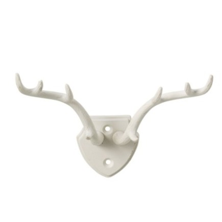 Appendiabiti in peltro bianco 17x12,2x7,5 cm