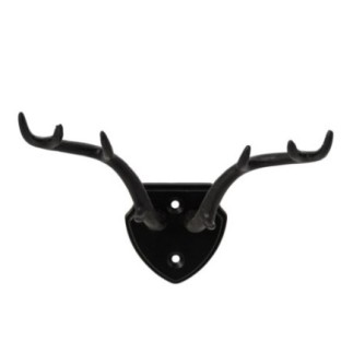 Porte-manteau en étain noir 17x12,2x7,5 cm