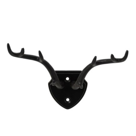 Appendiabiti in peltro nero 17x12,2x7,5 cm