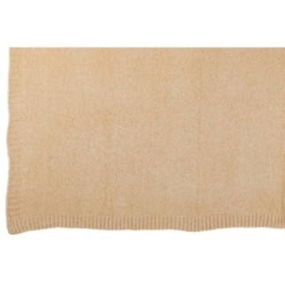 Plaid en chenille beige 170x130 cm