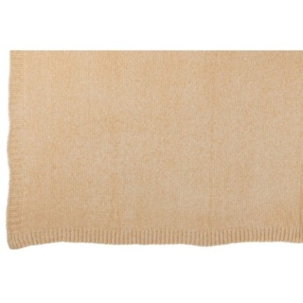 Coperta in ciniglia beige 170x130 cm