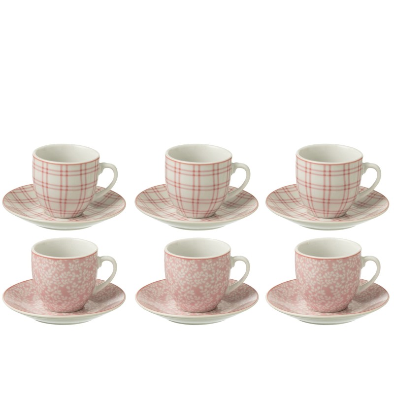 Tasses à café en céramique rose 5,1x3x5,5 cm Tasses à café en céramique rose 5,1x3x5,5 cm