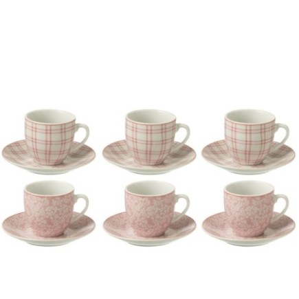 Tazas de café de cerámica rosa, 5,1 x 3 x 5,5 cm