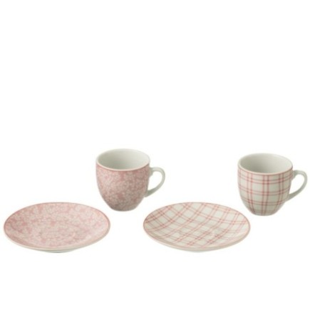 Tazas de café de cerámica rosa, 5,1 x 3 x 5,5 cm