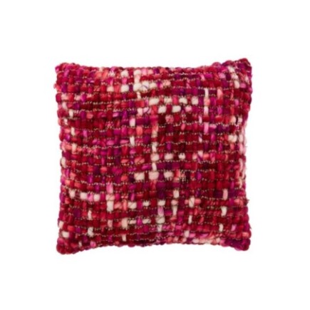Cuscino in acrilico rosa e scuro, 50x15x50 cm
