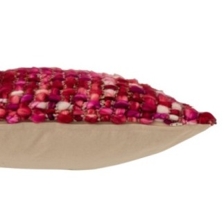 Cuscino in acrilico rosa e scuro, 50x15x50 cm