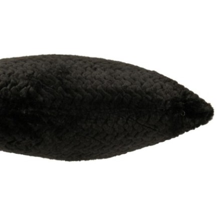Coussin en polyester noir 45x15x45 cm