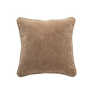 Cojín de poliéster color topo, 50 x 50 x 10 cm