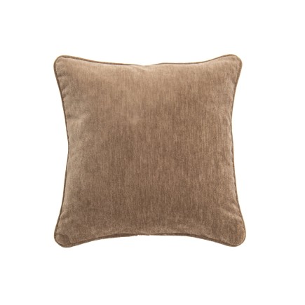 Coussin en polyester taupe 50x50x10 cm