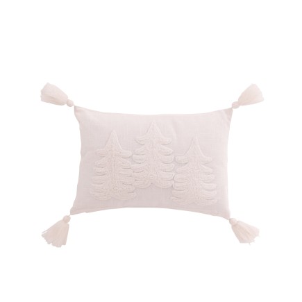 Coussin en coton blanc 30x15x45 cm