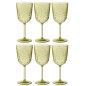 Verres à vin en plastique vert 20,5x8,9 cm