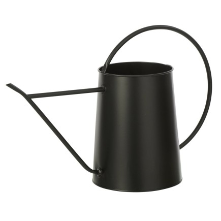 Regador decorativo em metal preto 51x20x34 cm