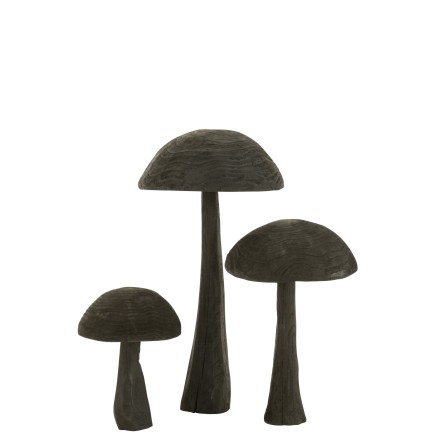 Seta de madera negra, 38 x 38 x 60 cm