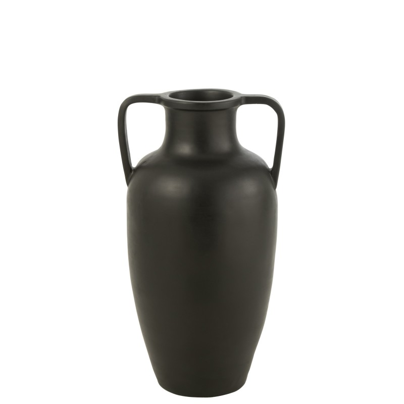 Vaso 2 manici in terracotta nera 47x47x66 cm Vaso 2 manici in terracotta nera 47x47x66 cm