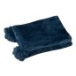 Plaid pompons en polyester bleu 173x126cm Plaid pompons en polyester bleu 173x126cm