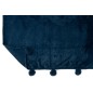 Plaid pompons en polyester bleu 173x126cm Plaid pompons en polyester bleu 173x126cm