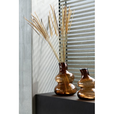 Vase en verre marron 19x19x27 cm