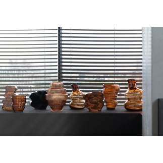 Vase en verre marron 19x19x27 cm