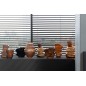 Vase en verre marron 19x19x27 cm